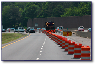 Road work sign